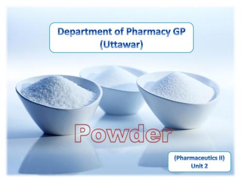 Powders 1st Semester B.Pharmacy Lecture Notes,BP103T Pharmaceutics-I,BPharmacy,Handwritten Notes,BPharm 1st Semester,Important Exam Notes,
