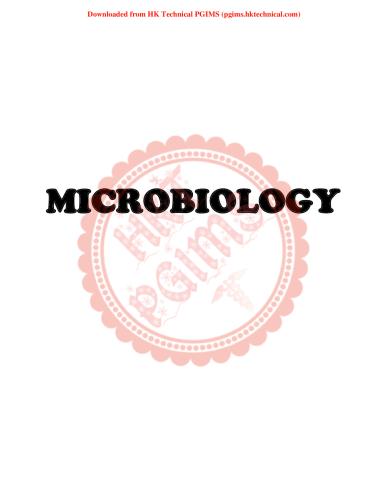 Microbiology PYQs 2nd Year Bachelor of Medicine and Bachelor of Surgery Practice Material/Mock Test,Microbiology,