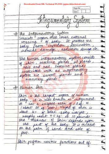 HAP Unit 2 Handwritten Notes by Pratishtha Bhardwaj 1st Semester B.Pharmacy Lecture Notes,BP101T Human Anatomy and Physiology I,