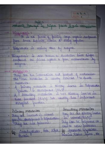 Handwritten Cognosy 2 All units notes 5th Semester B.Pharmacy Lecture Notes,BP504T Pharmacognosy and Phytochemistry II,