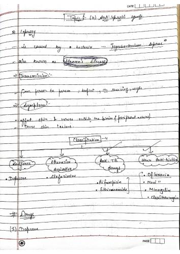 unit 3 topic  anti leprotic agents 6th Semester B.Pharmacy Lecture Notes,BP602T Pharmacology III,#jaatni,